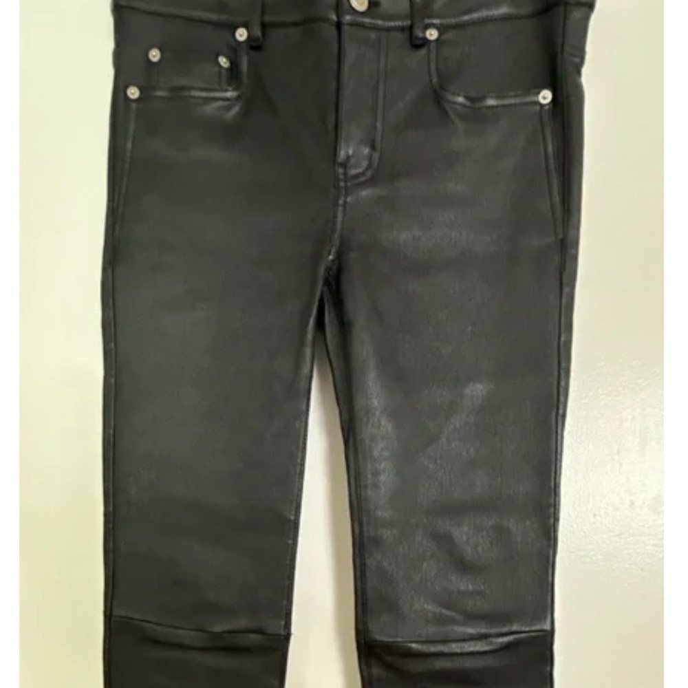Saint Laurent Black Skinny Faux Leather Jeans
